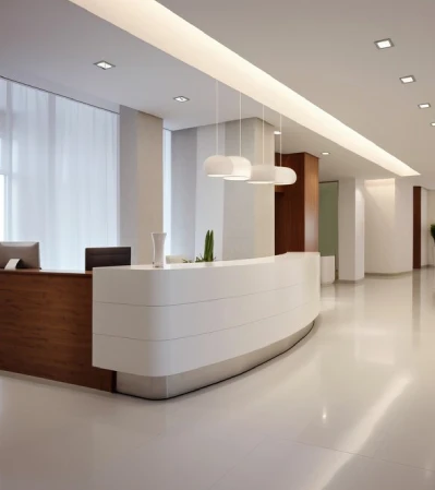 Hospital facility with clean and professional Interior