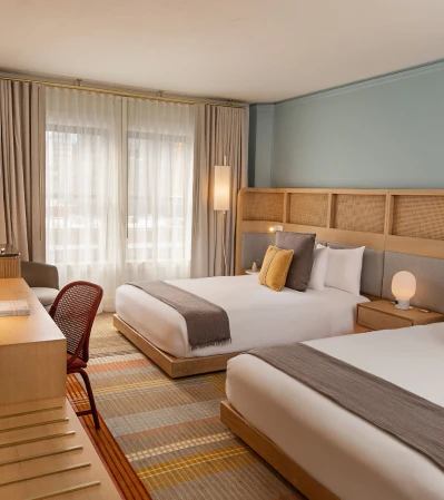 Modern hotel with elegant interior design