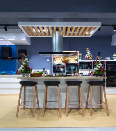 Retail store interior showcasing product display and lighting design