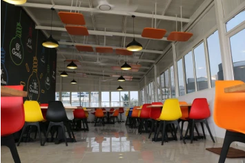 Office Cateen Area with branding elements